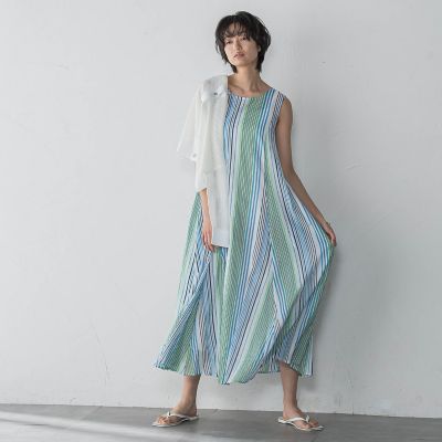 コットンボイル２ＷＡＹエアリーフレアワンピース≪手洗い可能≫