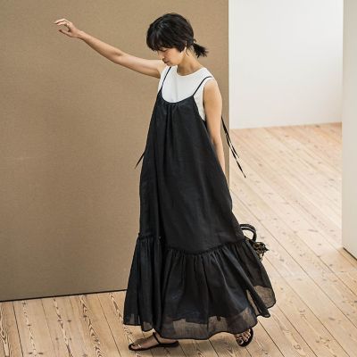 ＜MAYSON GREY（Women）＞ボリュームギャザーキャミワンピース≪手洗い可能≫