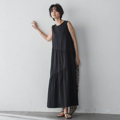 ＜MAYSON GREY（Women）＞ドロストノースリーブカットワンピース≪手洗い可能≫
