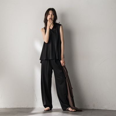 MAYSON GREY（Women）/メイソングレイ フレアノースリーブ+カーブパンツセットアップ≪手洗い可能≫