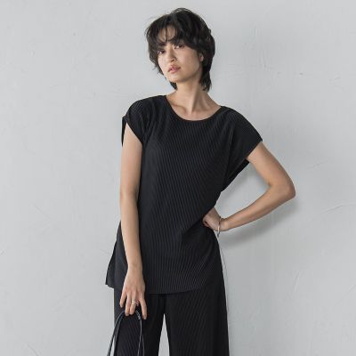 【ＷＥＢ限定】クリスタルプリーツノースリーブセットアップ≪手洗い可能≫