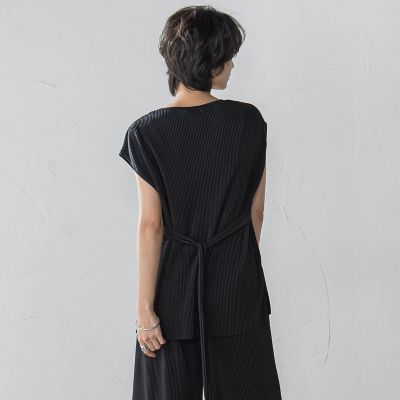 【ＷＥＢ限定】クリスタルプリーツノースリーブセットアップ≪手洗い可能≫