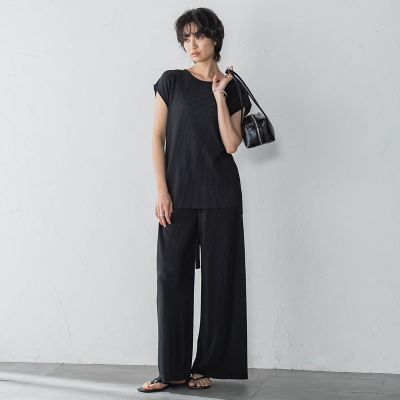 【ＷＥＢ限定】クリスタルプリーツノースリーブセットアップ≪手洗い可能≫