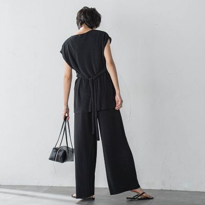 【ＷＥＢ限定】クリスタルプリーツノースリーブセットアップ≪手洗い可能≫