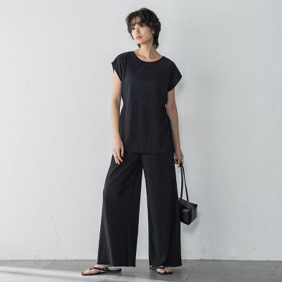 【ＷＥＢ限定】クリスタルプリーツノースリーブセットアップ≪手洗い可能≫