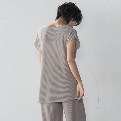 【ＷＥＢ限定】クリスタルプリーツノースリーブセットアップ≪手洗い可能≫