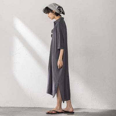 WEB限定】スキッパーチュニックワンピース≪洗濯機で洗える