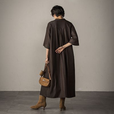アシンメトリープリーツシャツワンピース≪洗濯機で洗える≫ | MAYSON
