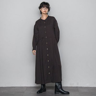 MAYSON GREY（Women）/メイソングレイ サイドプリーツシャツワンピース&#8810;洗濯機で洗える&#8811; 30ブラウン系その他 ワンピース・ドレス【三越伊勢丹/公式】