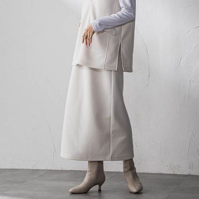 軽量ボンディング3ピーススカートセットアップ≪洗濯機で洗える