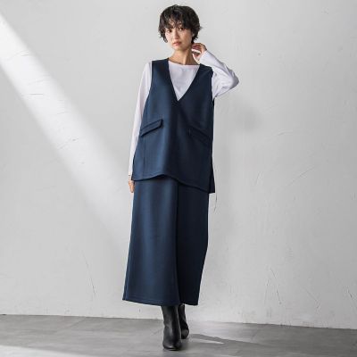 軽量ボンディング3ピーススカートセットアップ≪洗濯機で洗える