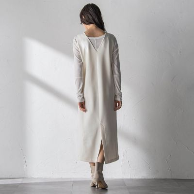えらべるSET UP】叶えるVネックジャンパードレス≪手洗い可能