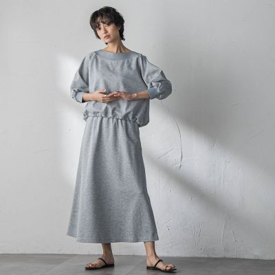 ＜MAYSON GREY（Women）＞ボートネックドロストヘムスカートセットアップ