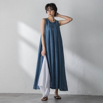 ＜MAYSON GREY（Women）＞ゆれるデニムノースリーブワンピース