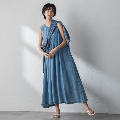 新色追加】ゆれるデニムノースリーブワンピース | MAYSON GREY (Women