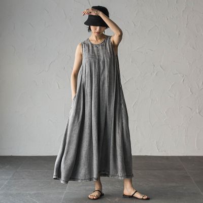 新色追加】ゆれるデニムノースリーブワンピース | MAYSON GREY (Women