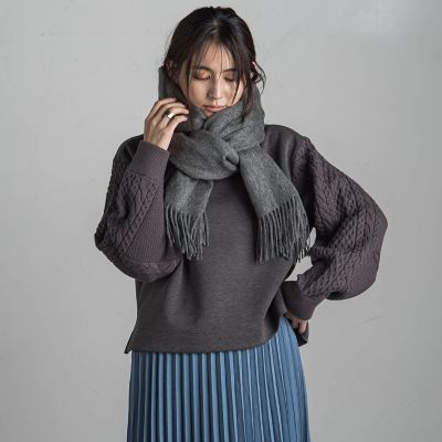 MAYSON GREY（Women）/メイソングレイ TWEEDMILLラムズウールビッグストール