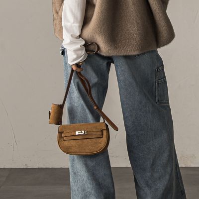 ＜MAYSON GREY（Women）＞スウェードポーチ付きショルダーバッグ