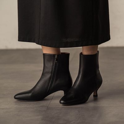 M me eme ベロアチェーンショートブーツ&カチューシャセット チャンキーチェルシーブーツ - ブラック - レディース | H&M JP 靴