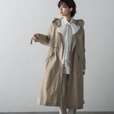 ＜MAYSON GREY（Women）＞撥水ドロストフーディーコート≪手洗い可能≫