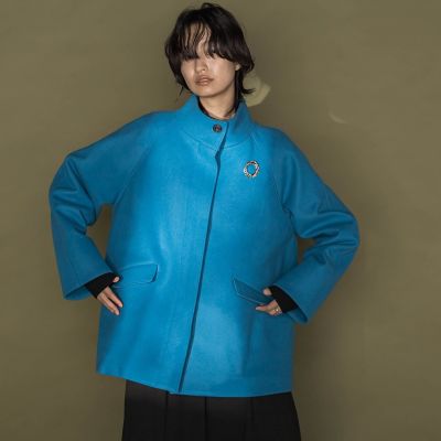2色 スタンドカラー ボリューミーショート コート ジャケット スタンドカラーショートコート | MAYSON GREY（Women）/メイソン