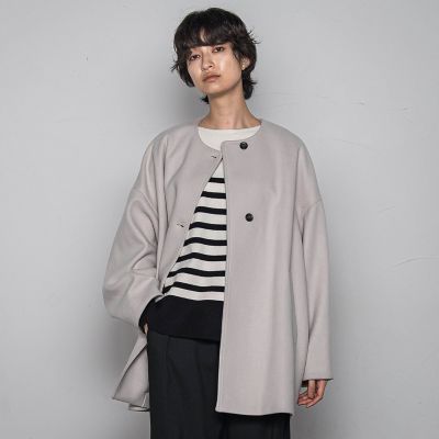 ライトジャージメルトンノーカラーミドルコート | MAYSON GREY（Women