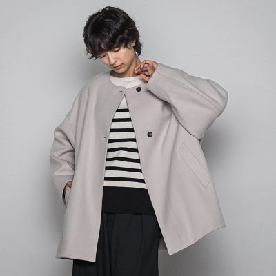 ライトジャージメルトンノーカラーミドルコート | MAYSON GREY（Women