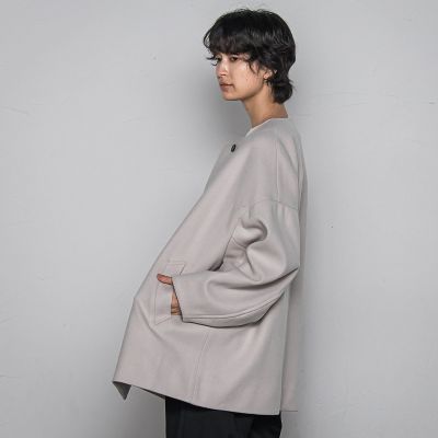 ライトジャージメルトンノーカラーミドルコート | MAYSON GREY（Women