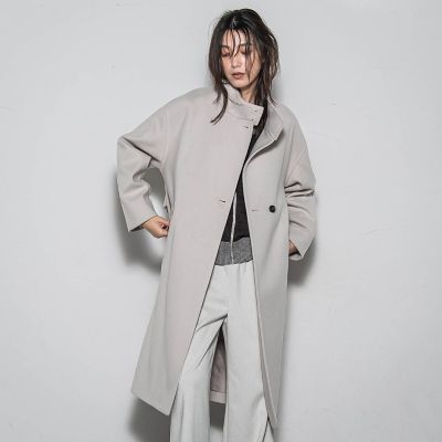 ピンク系 レディースのノーカラー・スタンドカラーコート | 三越伊勢丹