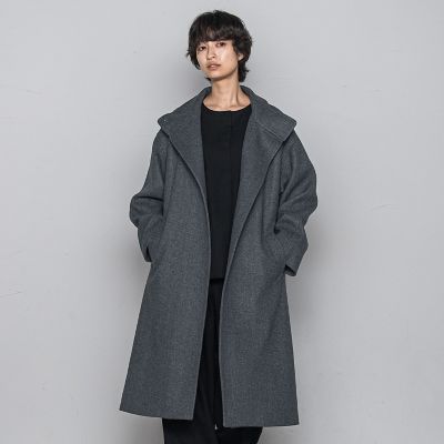 ＜MAYSON GREY（Women）＞ライトジャージメルトンスタンドカラーロングコート