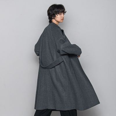 ライトジャージメルトンスタンドカラーロングコート | MAYSON GREY