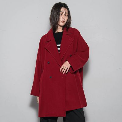 ＜MAYSON GREY（Women）＞ラムウールダブルカラーコート