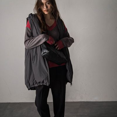 未使用 MAYSON GREY ダウンジャケット ドローコード フード着脱可 M