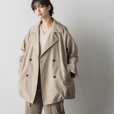 メイソングレイ　ショートトレンチコート　新品未使用 裾ドロストショートトレンチコート | MAYSON GREY（Women