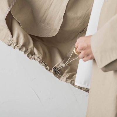 裾ドロストショートトレンチコート