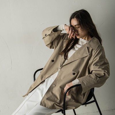 メイソングレイ　ショートトレンチコート　新品未使用 裾ドロストショートトレンチコート | MAYSON GREY（Women