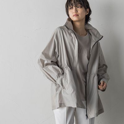 花粉ガード配色ジップスタンドブルゾン≪手洗い可能≫