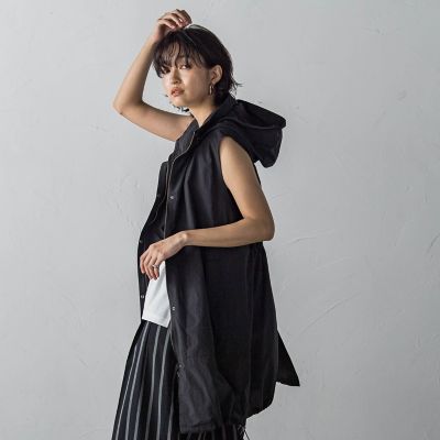 ＜MAYSON GREY（Women）＞フード付ドロストミリタリージレ≪洗濯機で洗える≫