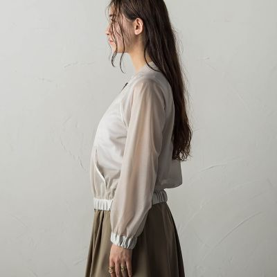 サテンラインメッシュブルゾン≪洗濯機で洗える≫ | MAYSON GREY