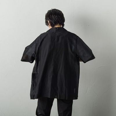 シアー５分袖ジャケット≪洗濯機で洗える≫