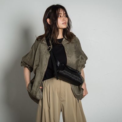 ＜MAYSON GREY（Women）＞リネンドロストシャツブルゾン≪洗濯機で洗える≫