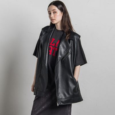 GS1696：めいめい レザーライクライダースベスト | MAYSON GREY（Women）/メイソン