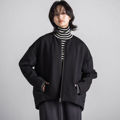 ＜MAYSON GREY（Women）＞ダンボール×キルティングノーカラーブルゾン