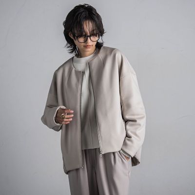 ダンボール×キルティングノーカラーブルゾン | MAYSON GREY