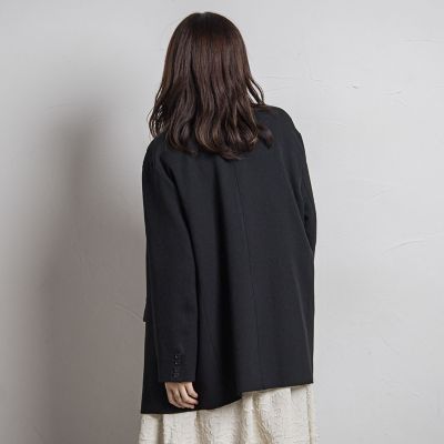 【カタログ掲載】ノーカラーダブルブレストオーバージャケット