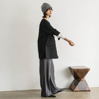 【カタログ掲載】ノーカラーダブルブレストオーバージャケット