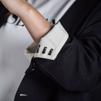 【カタログ掲載】ノーカラーダブルブレストオーバージャケット