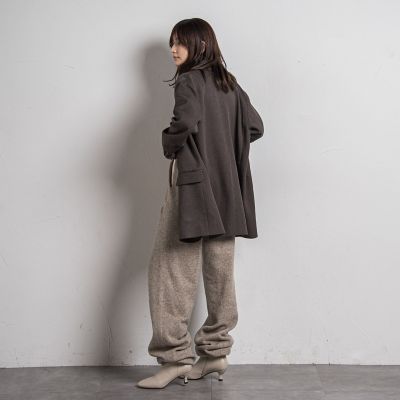 【カタログ掲載】ノーカラーダブルブレストオーバージャケット