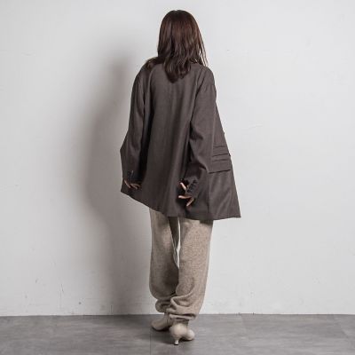 【カタログ掲載】ノーカラーダブルブレストオーバージャケット
