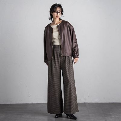 【ＷＥＢ限定】マシュマロコーティングドロストノーカラージャケット≪手洗い可能≫